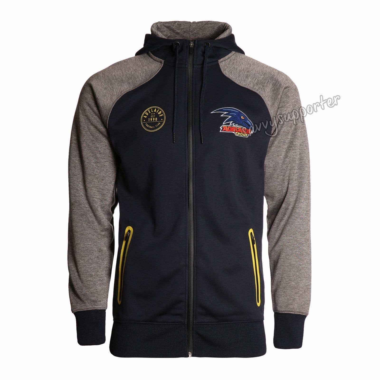 Adelaide Crows AFL Mens Premium Fleece Hoody Hood - Image 9