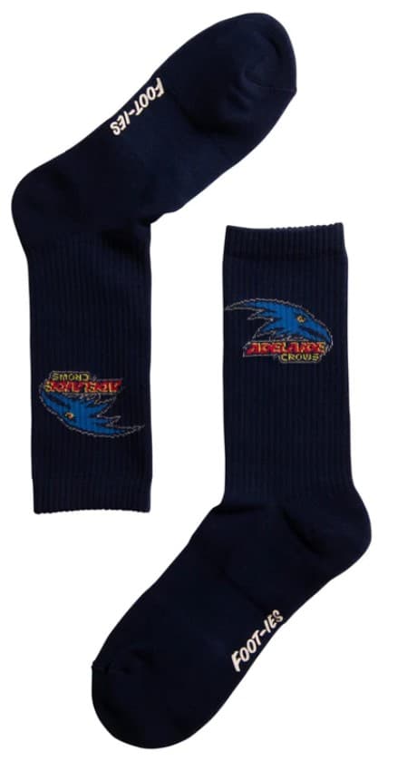 Adelaide Crows AFL Adults Sports Crew Logo 2 Pack Socks - Image 2
