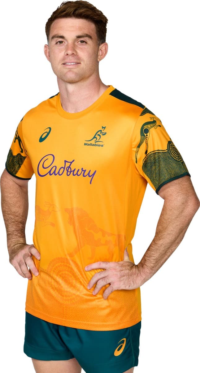 Australian Wallabies 2025 Rugby Union Mens Warm Up Shirt - Image 5
