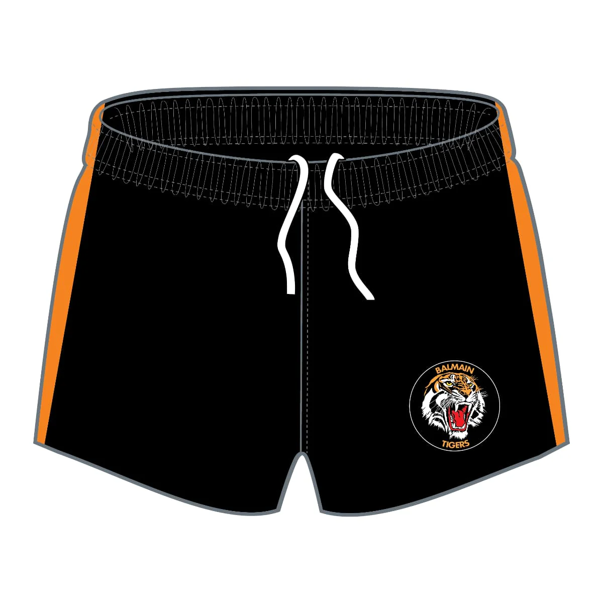 Balmain Tigers NRL Retro Footy Shorts - Image 4