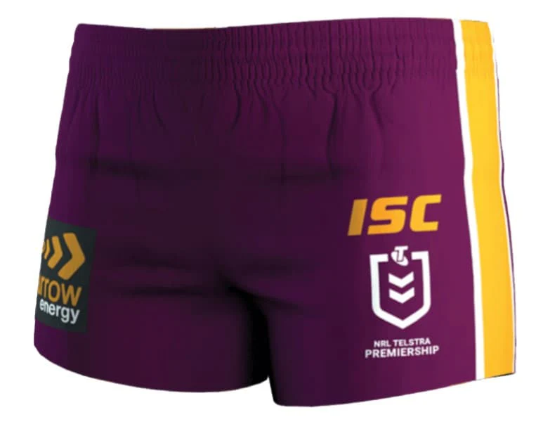 Brisbane Broncos NRL Mens Home Players Shorts - Image 4