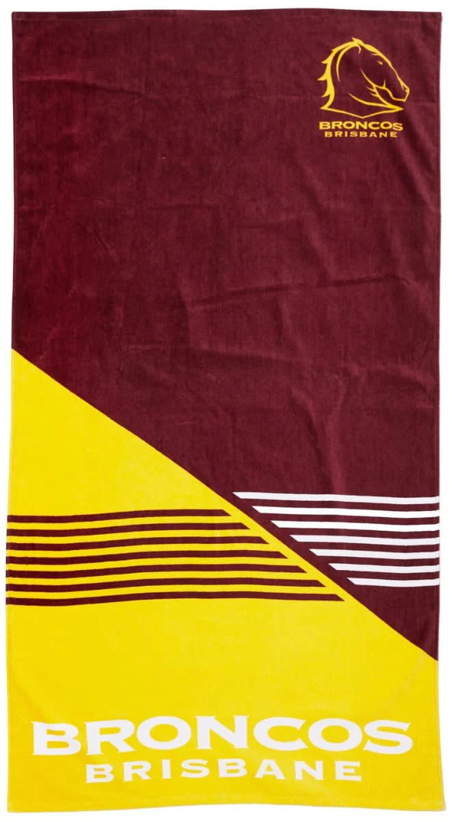 Brisbane Broncos NRL Jersey 'Mega' Beach Towel