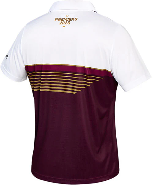 Brisbane Broncos 2025 NRL Mens Asics Premiers Polo Shirt - Image 8