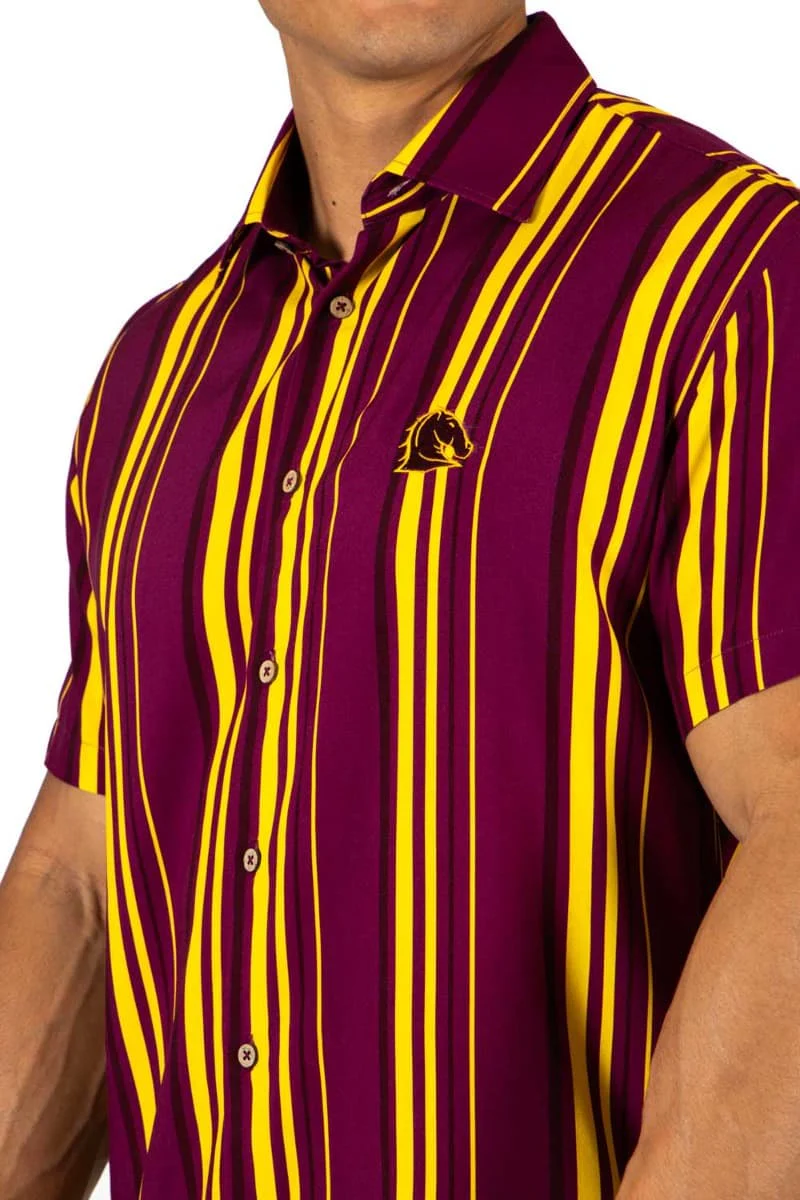 Brisbane Broncos 2025 NRL Mens Sorrento Party Shirt - Image 2