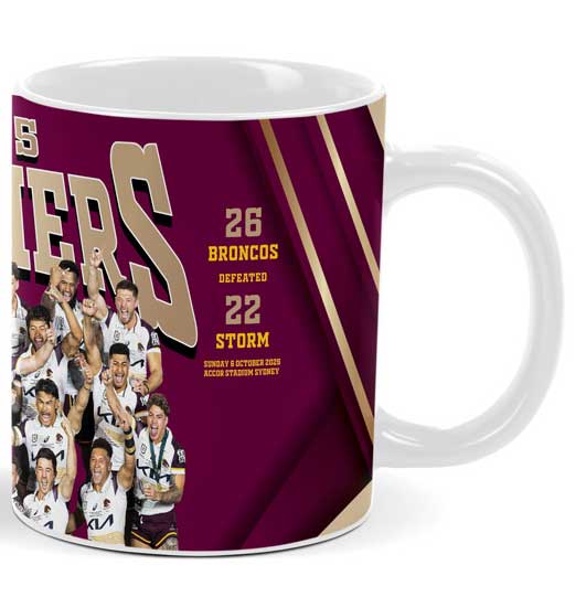 Brisbane Broncos 2025 NRL Premiers Team Premiership Mug - Image 3