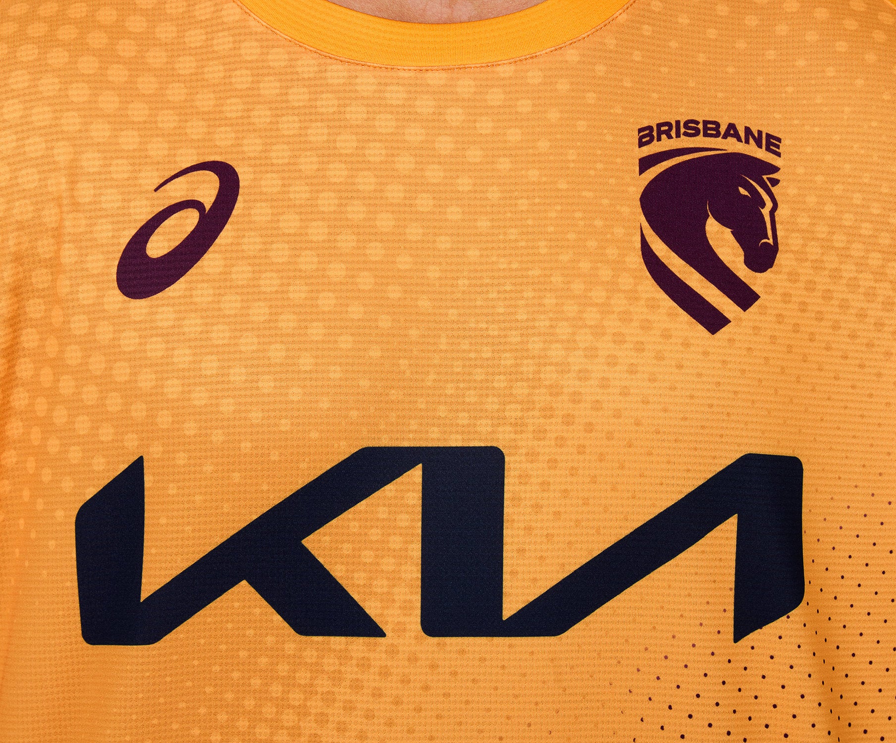 Brisbane Broncos 2026 NRL Mens Gold Training Shirt - Image 3