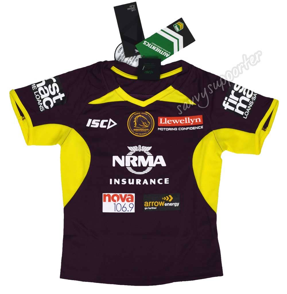Brisbane Broncos NRL Maroon Training Shirt - Image 3