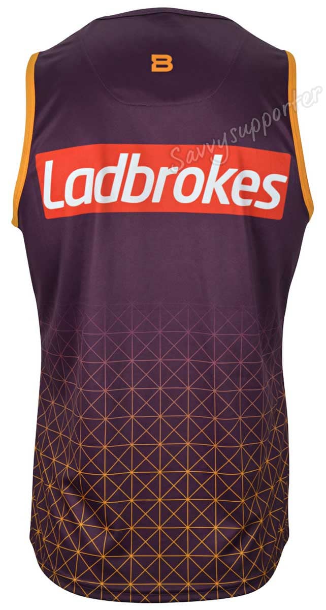 Brisbane Broncos NRL Mens Maroon Training Singlet - Image 3