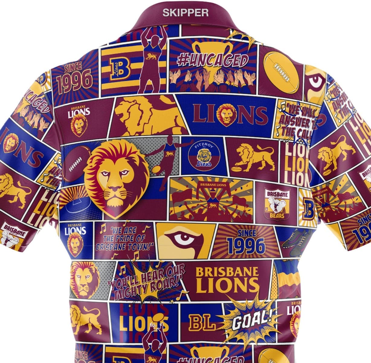 Brisbane Lions AFL Mens Pop Art Shirt - Image 3