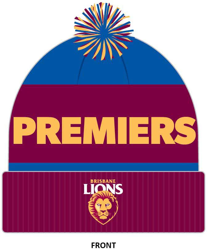 Brisbane Lions 2025 AFL Premiers Beanie - Image 3