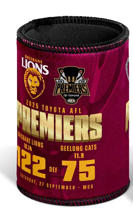Brisbane Lions 2025 AFL Premiers Score Can Cooler - Image 3