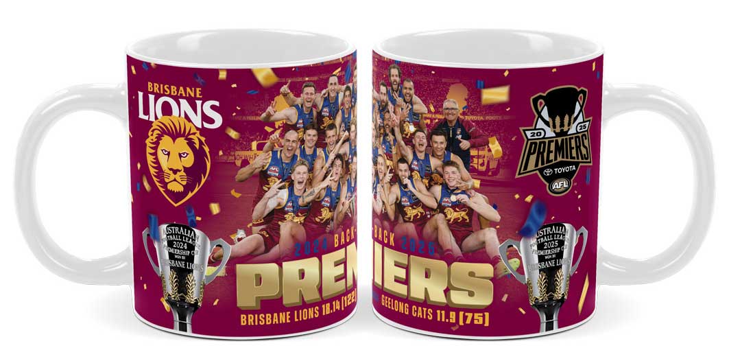 Brisbane Lions 2025 AFL Premiers Team Mug - Image 3