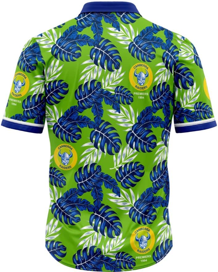 Canberra Raiders 1994 Premiers Anniversary Hawaiian Shirt - Image 2