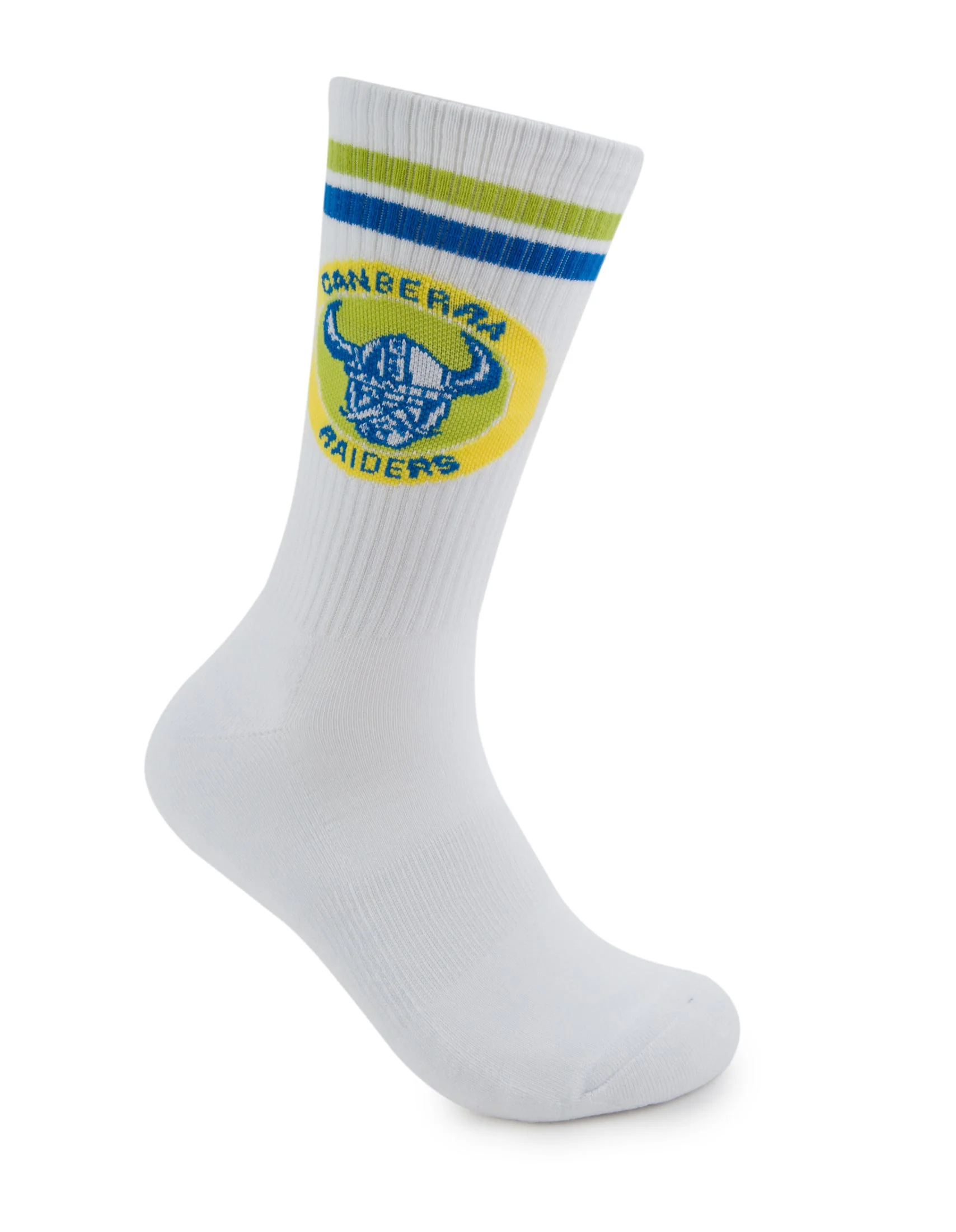Canberra Raiders 2026 NRL Mens 8-13 Retro Sneaker Sock 2 Pack (8-13 Mens) - Image 6