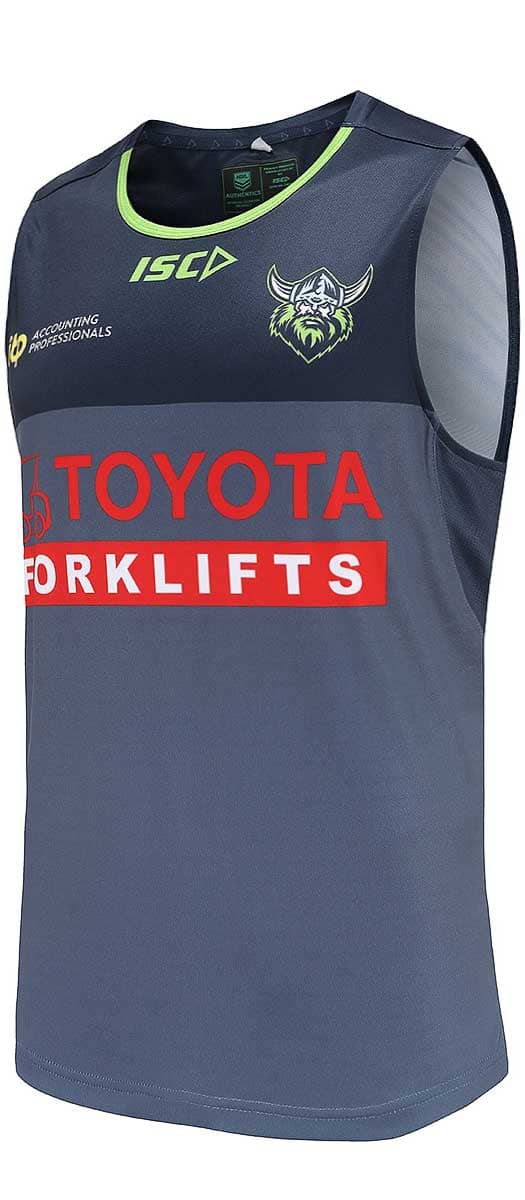 Canberra Raiders NRL Mens Steel Training Singlet - Image 3