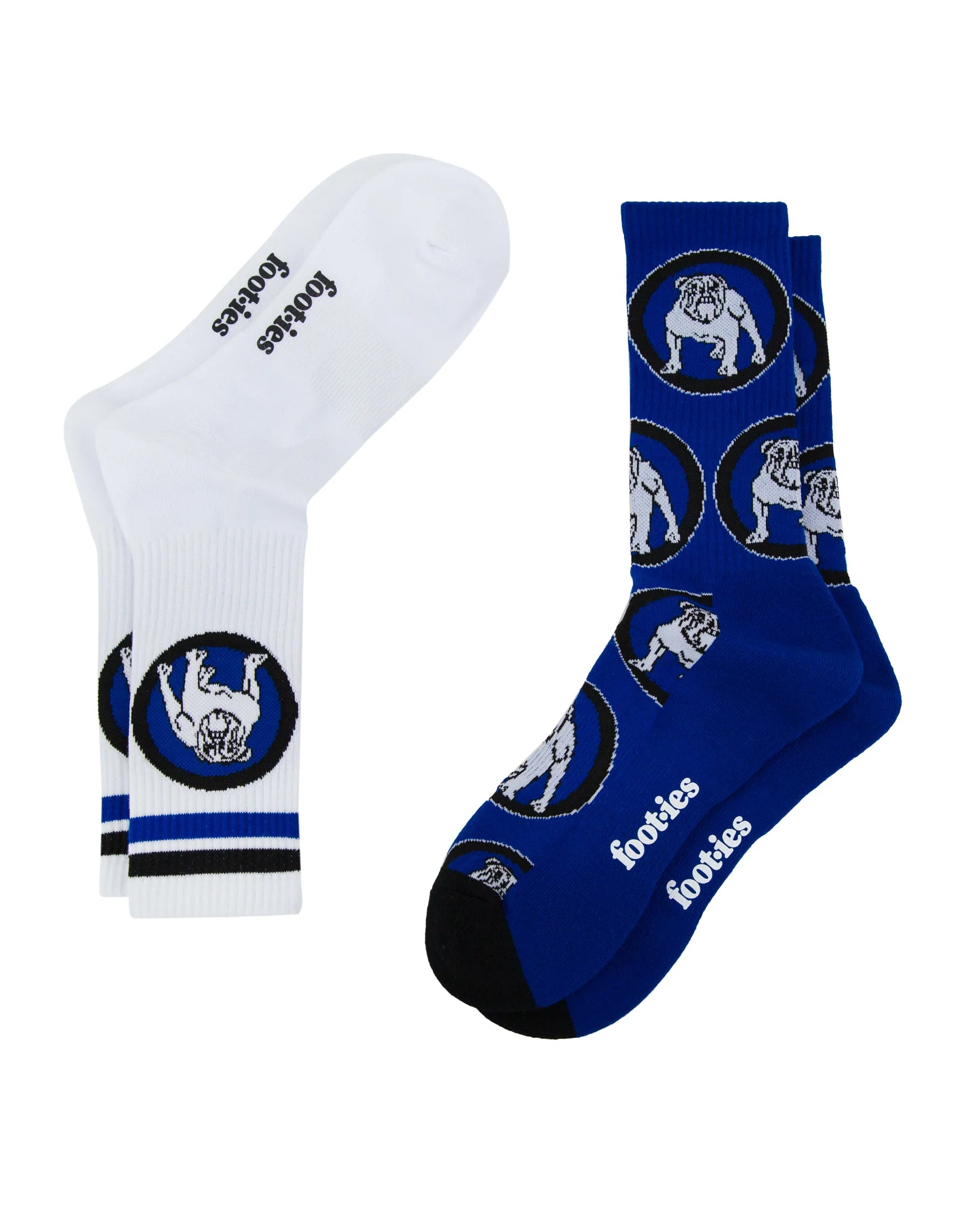Canterbury Bulldogs 2026 NRL Mens 8-13 Retro Sneaker Sock 2 Pack - Image 2
