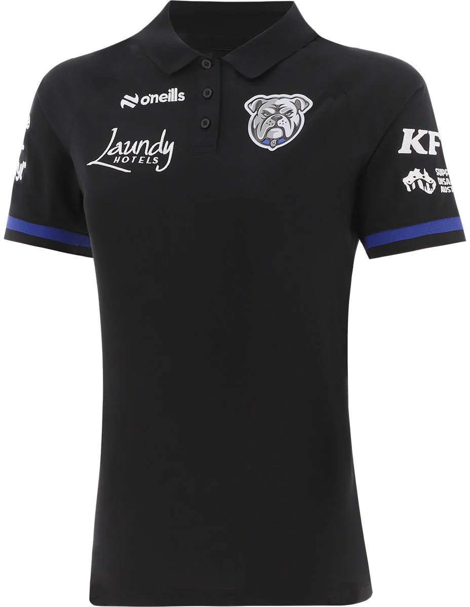 Canterbury Bulldogs 2026 NRL Ladies Black Media Polo Shirt