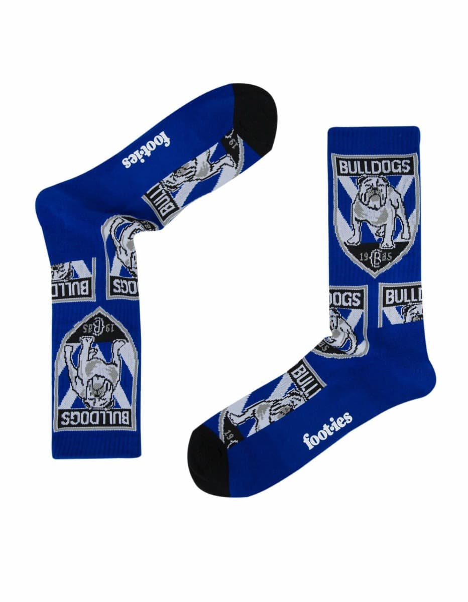 Canterbury Bulldogs NRL Logos Sneaker Socks 2 Pack - Image 3