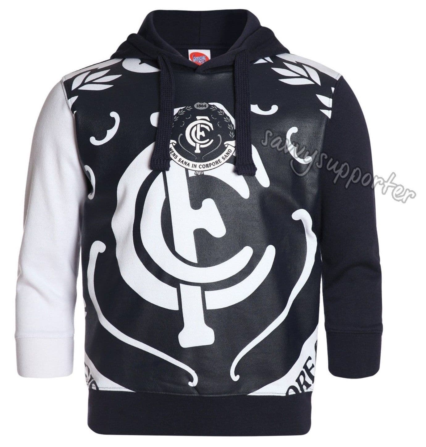 Carlton Blues AFL Mens Pullover Hood Hoody - Image 5