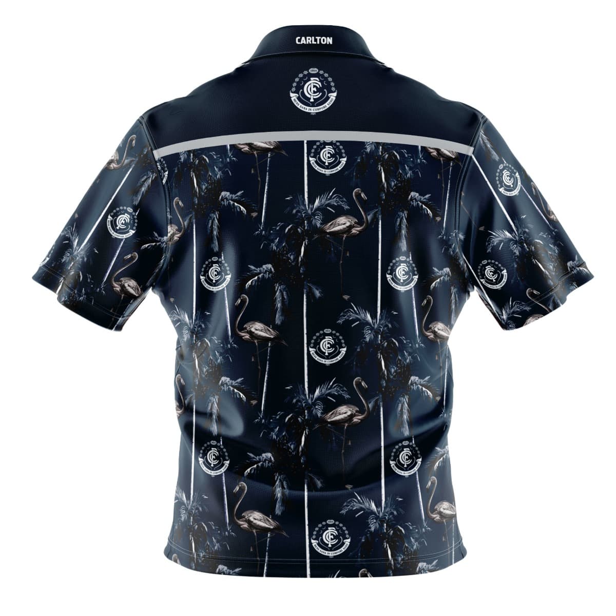 Carlton Blues AFL Mens Hawaiian Shirt - Image 2