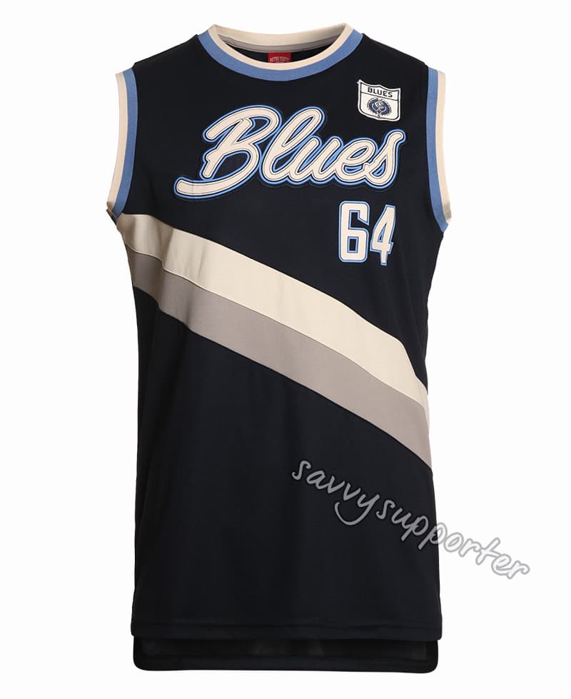 Carlton Blues Throwback Singlet - Image 7