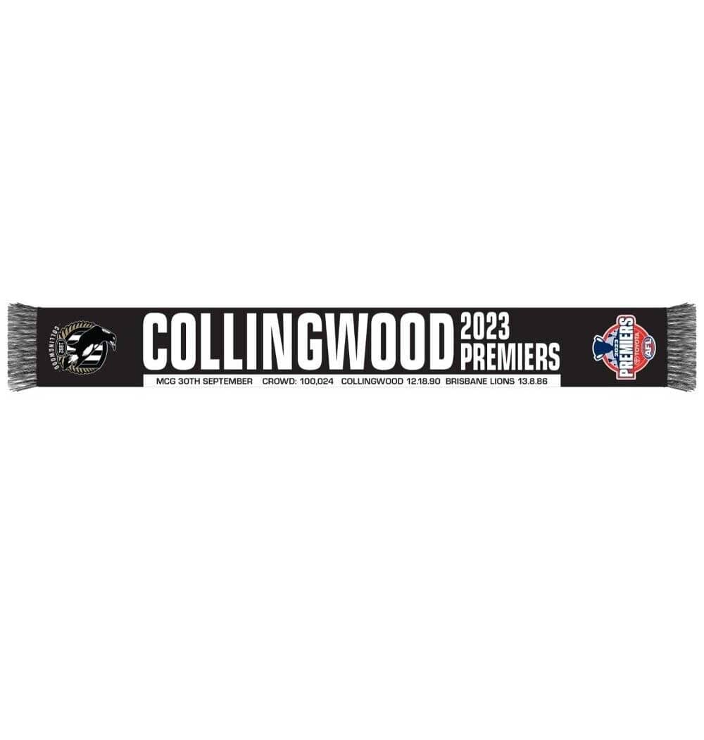Collingwood Magpies 2023 AFL Premiers Scarf - Image 2