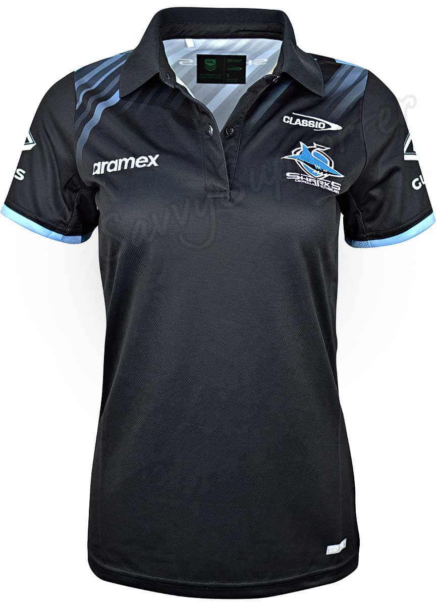Cronulla Sharks 2024 NRL Ladies Media Polo Shirt - Image 3