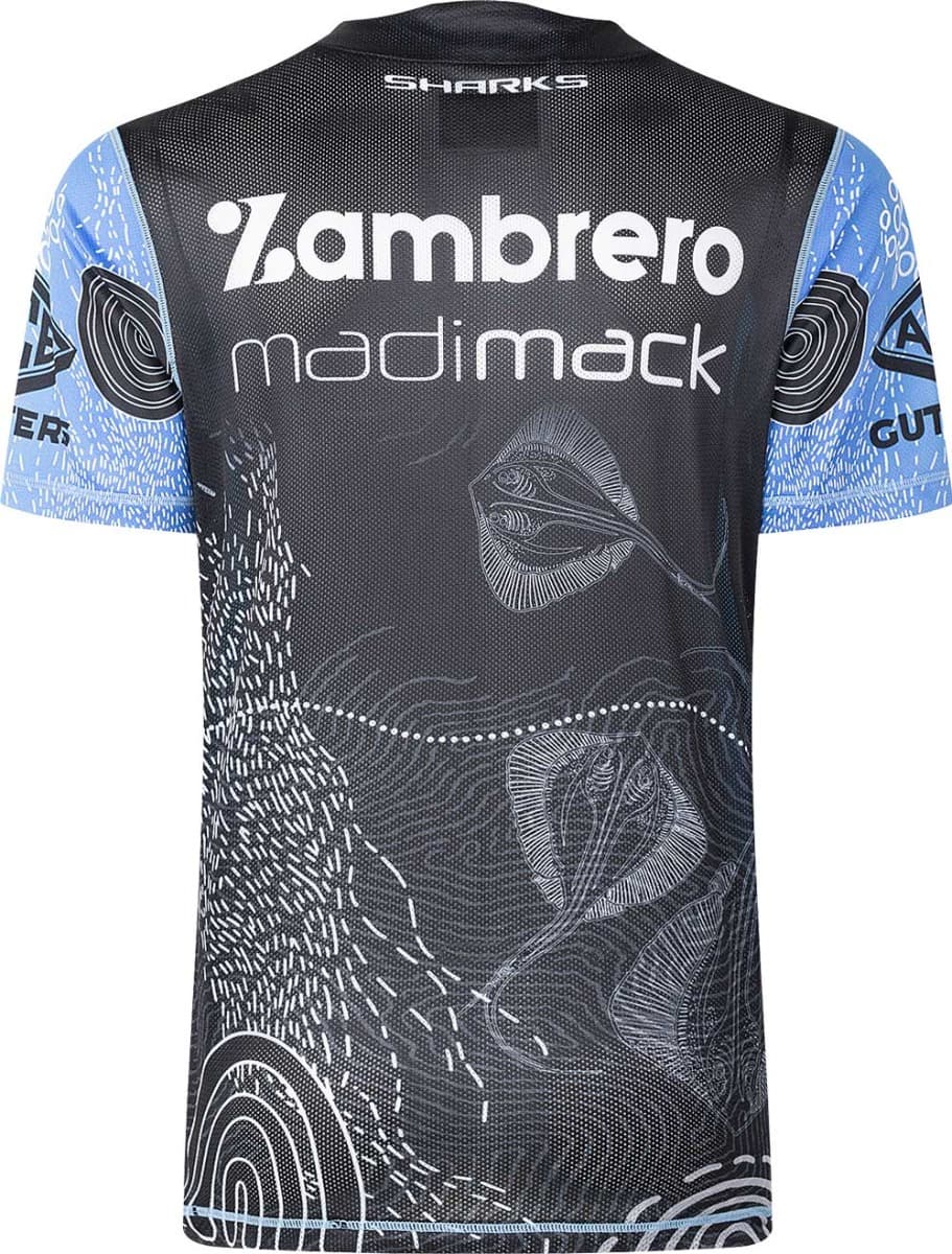Cronulla Sharks 2024 NRL Mens Indigenous Training Shirt - Image 5