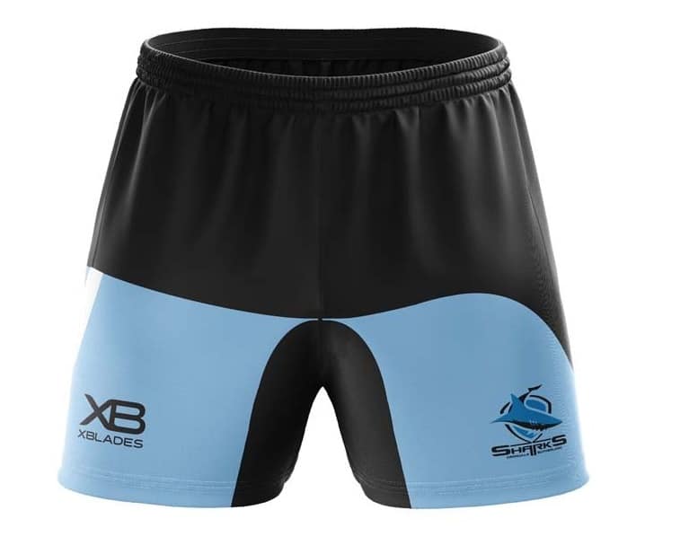 Cronulla Sharks NRL Mens Black Training Shorts - Image 4