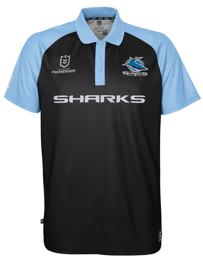 Cronulla Sharks NRL Mens Performance Polo Shirt - Image 2