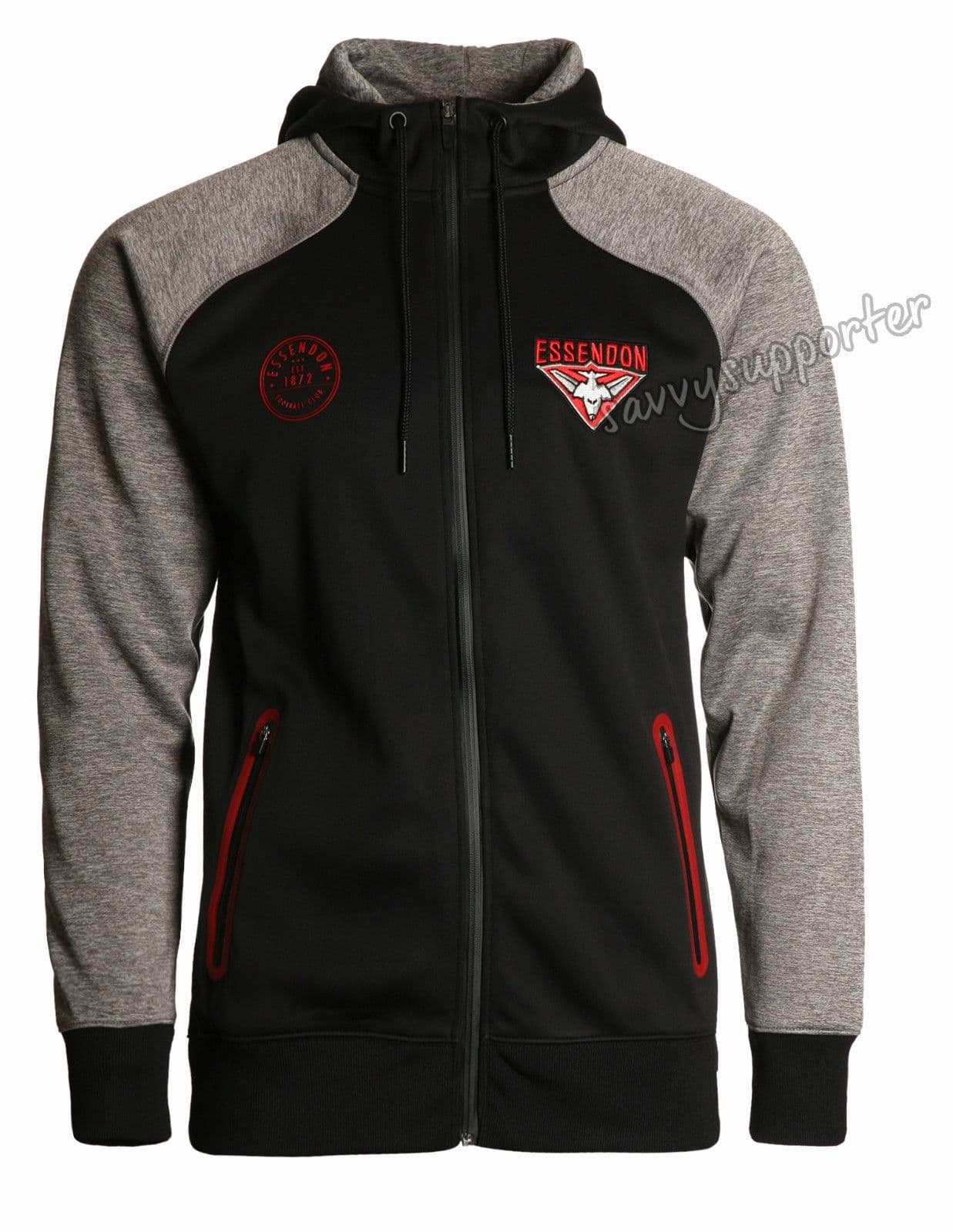 Essendon Bombers AFL Mens Premium Fleece Hoody Hood - Image 10