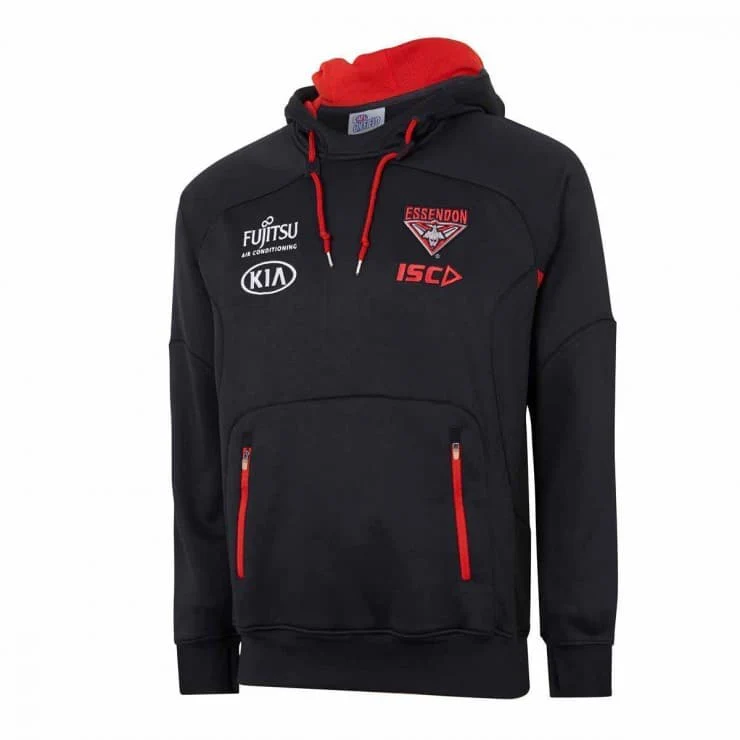 Essendon Bombers AFL Mens Pullover Squad Hoody - Image 5