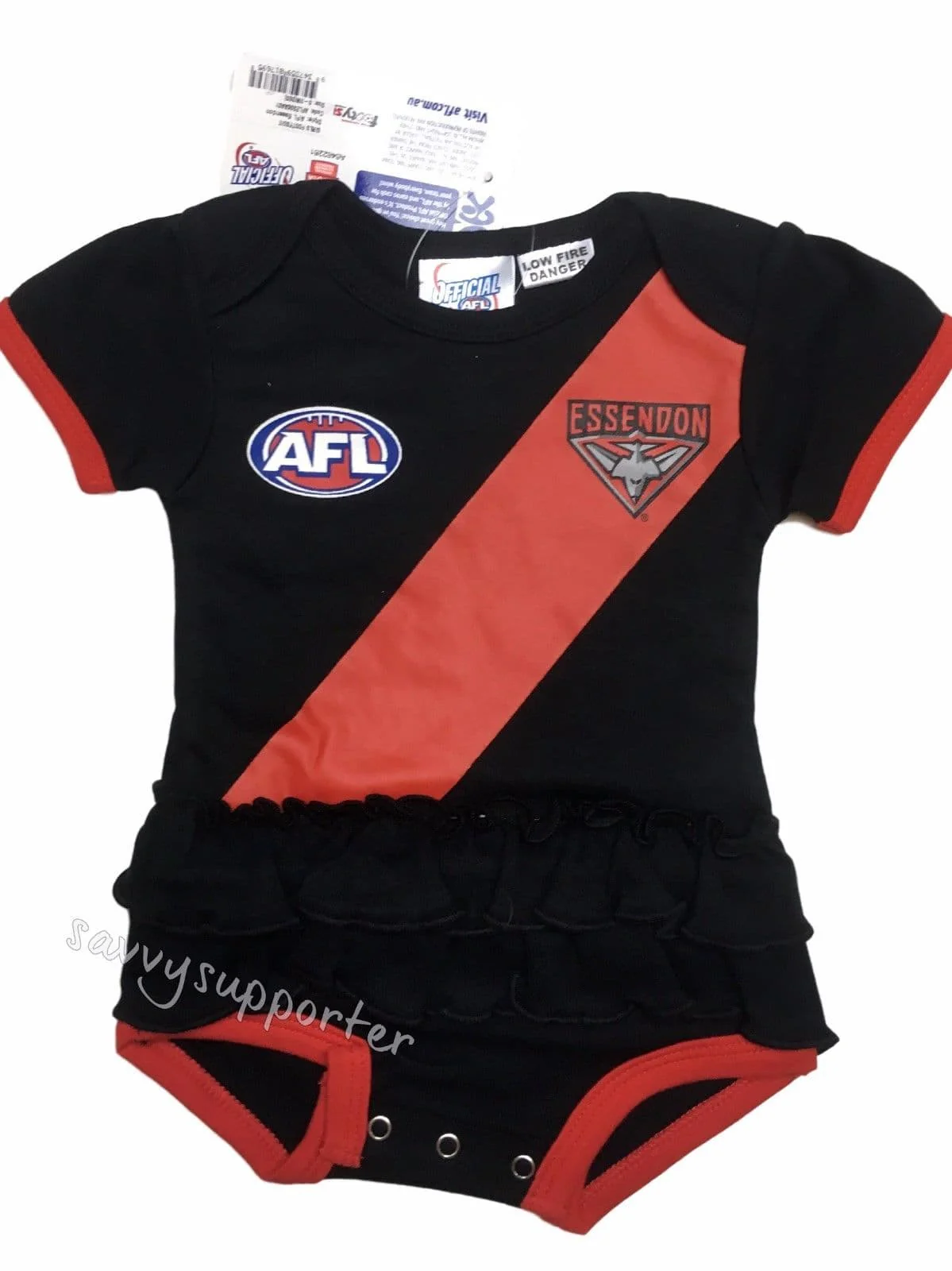 Essendon Bombers AFL Baby Girls Footysuit - Image 5