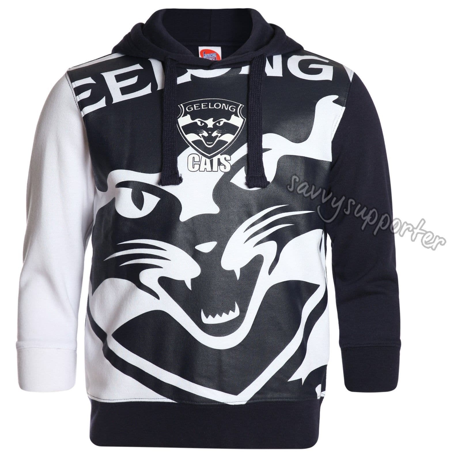 Geelong Cats AFL Mens Pullover Hood Hoody - Image 9
