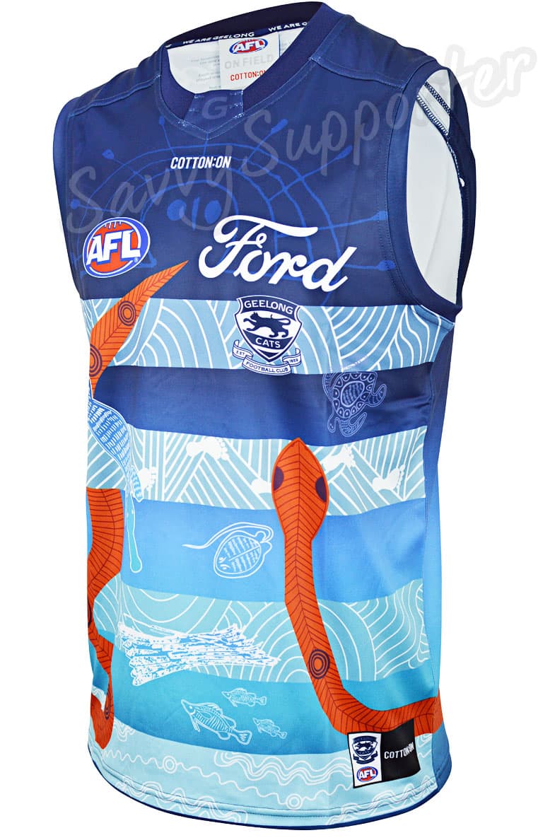 Geelong Cats 2025 AFL Mens Indigenous Guernsey
