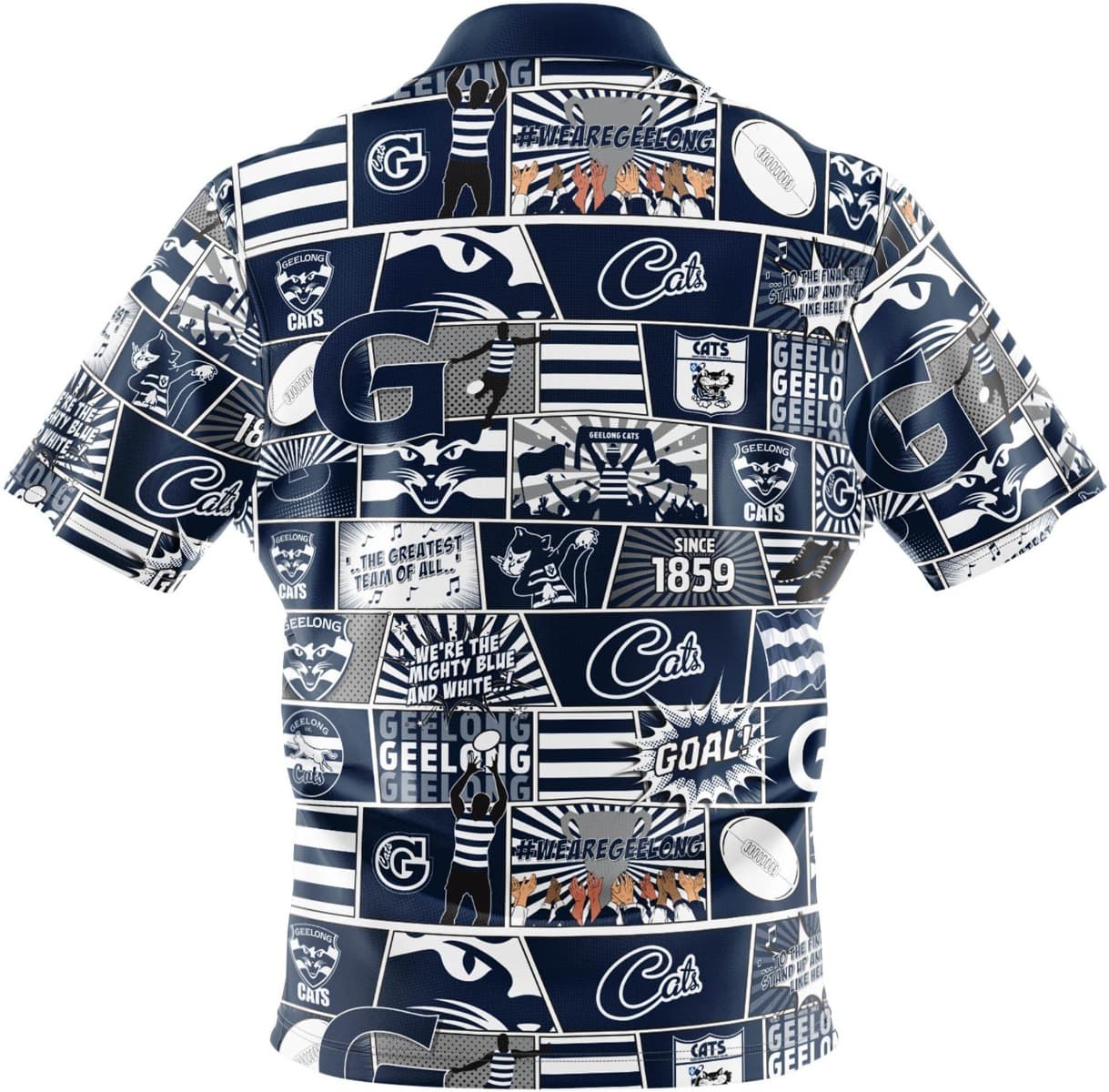 Geelong Cats AFL Mens Pop Art Shirt - Image 2