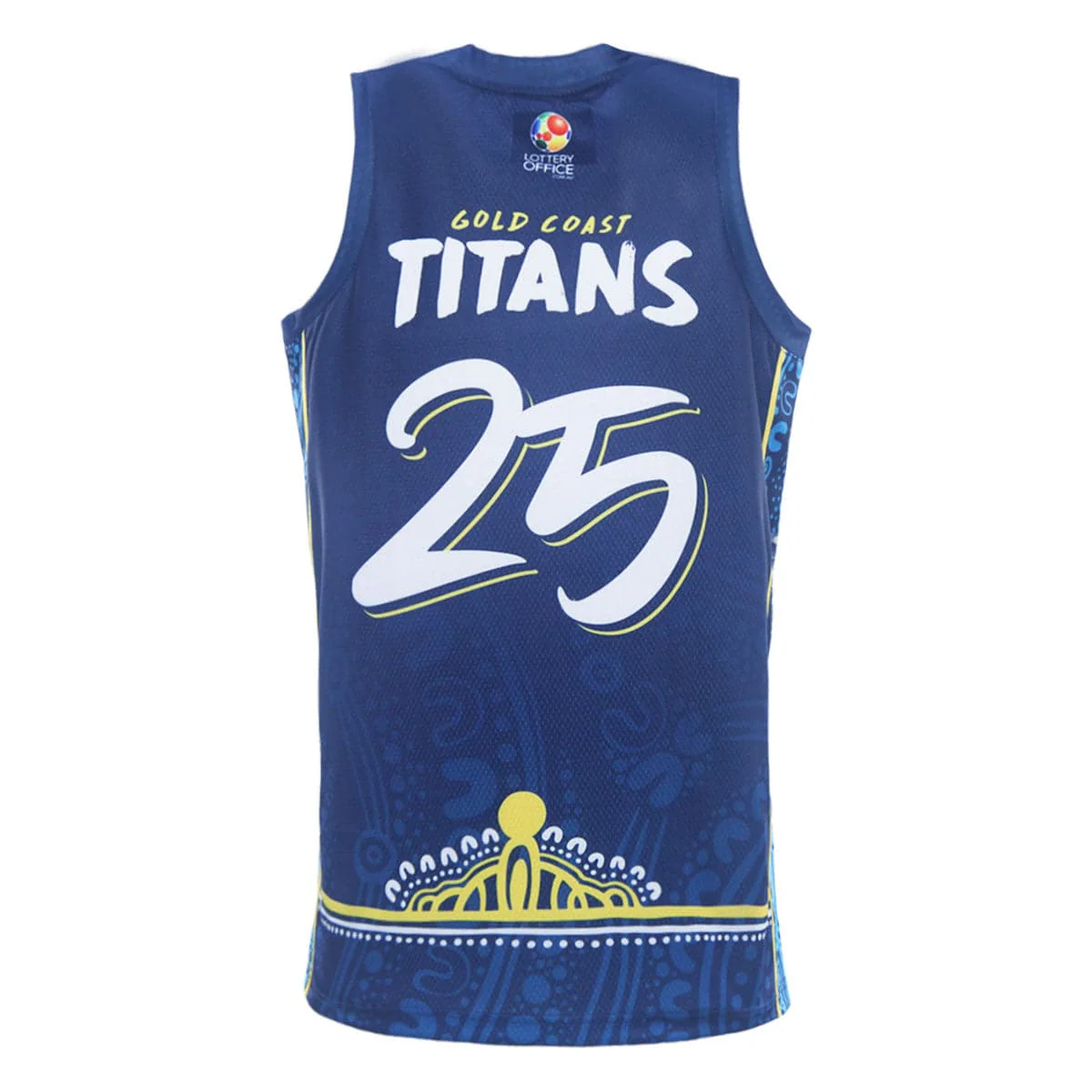 Gold Coast Titans 2025 NRL Mens Indigenous Basketball Singlet - Image 3