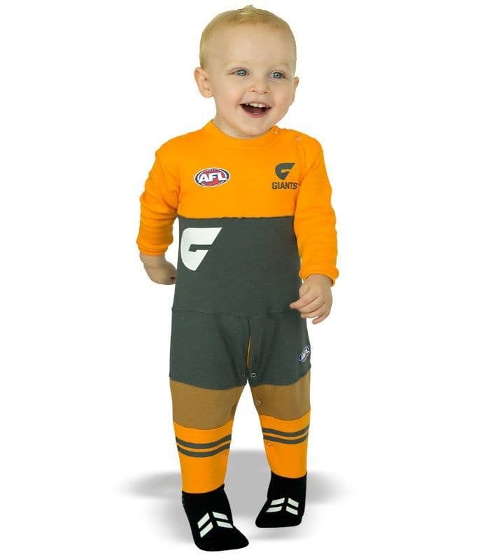 GWS Giants AFL Infant Toddler Onesie Footysuit - Image 6