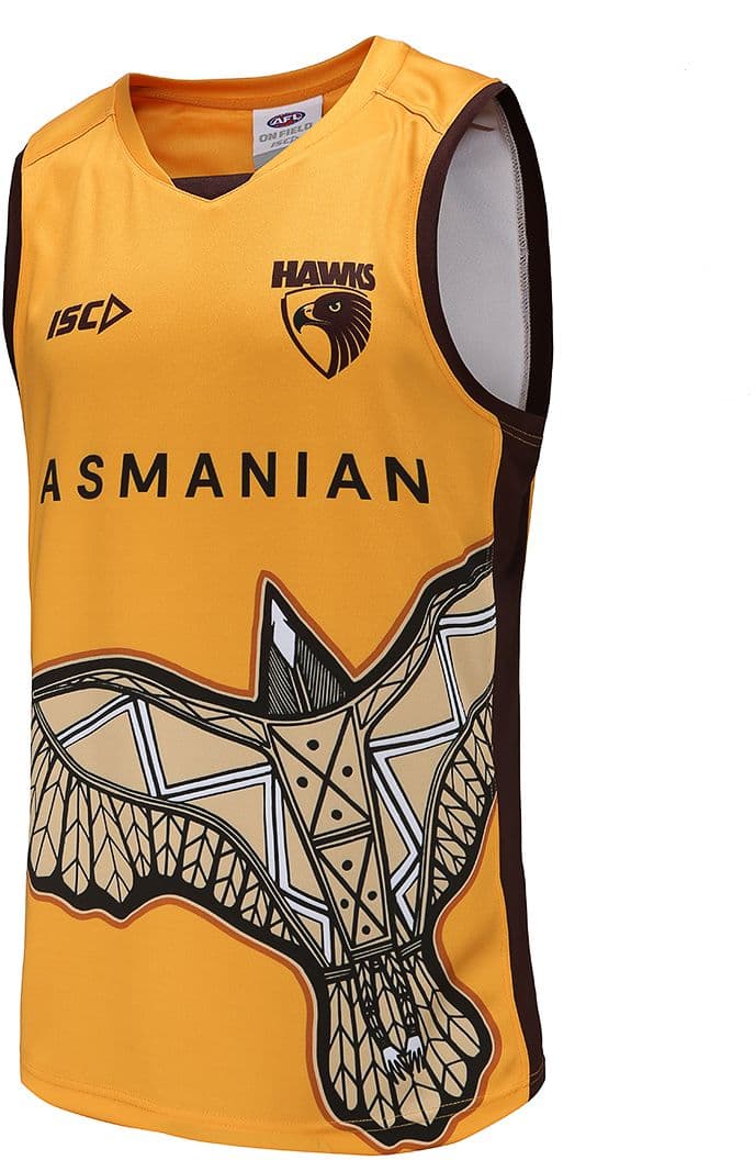 Hawthorn Hawks 2023 AFL Mens Gold Training Guernsey - Image 3
