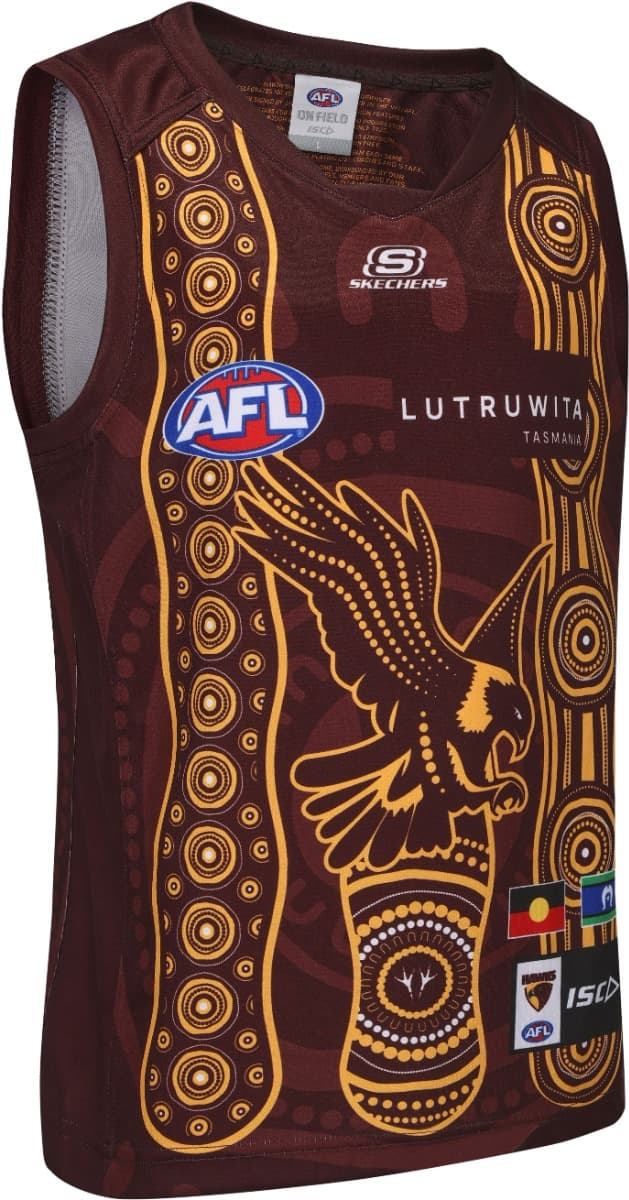 Hawthorn Hawks 2025 AFL Kids Indigenous Guernsey - Image 4