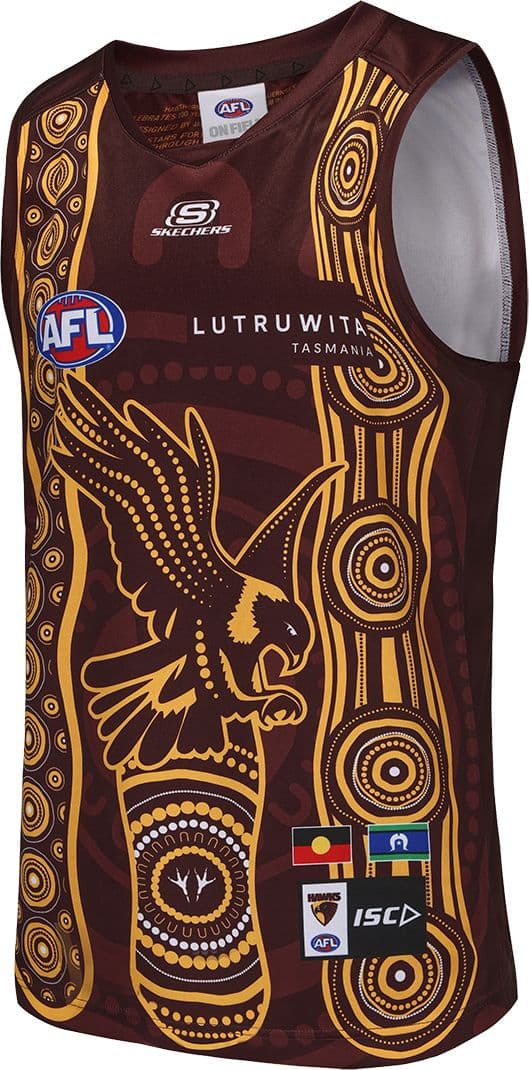 Hawthorn Hawks 2025 AFL Mens Brown Indigenous Guernsey - Image 3