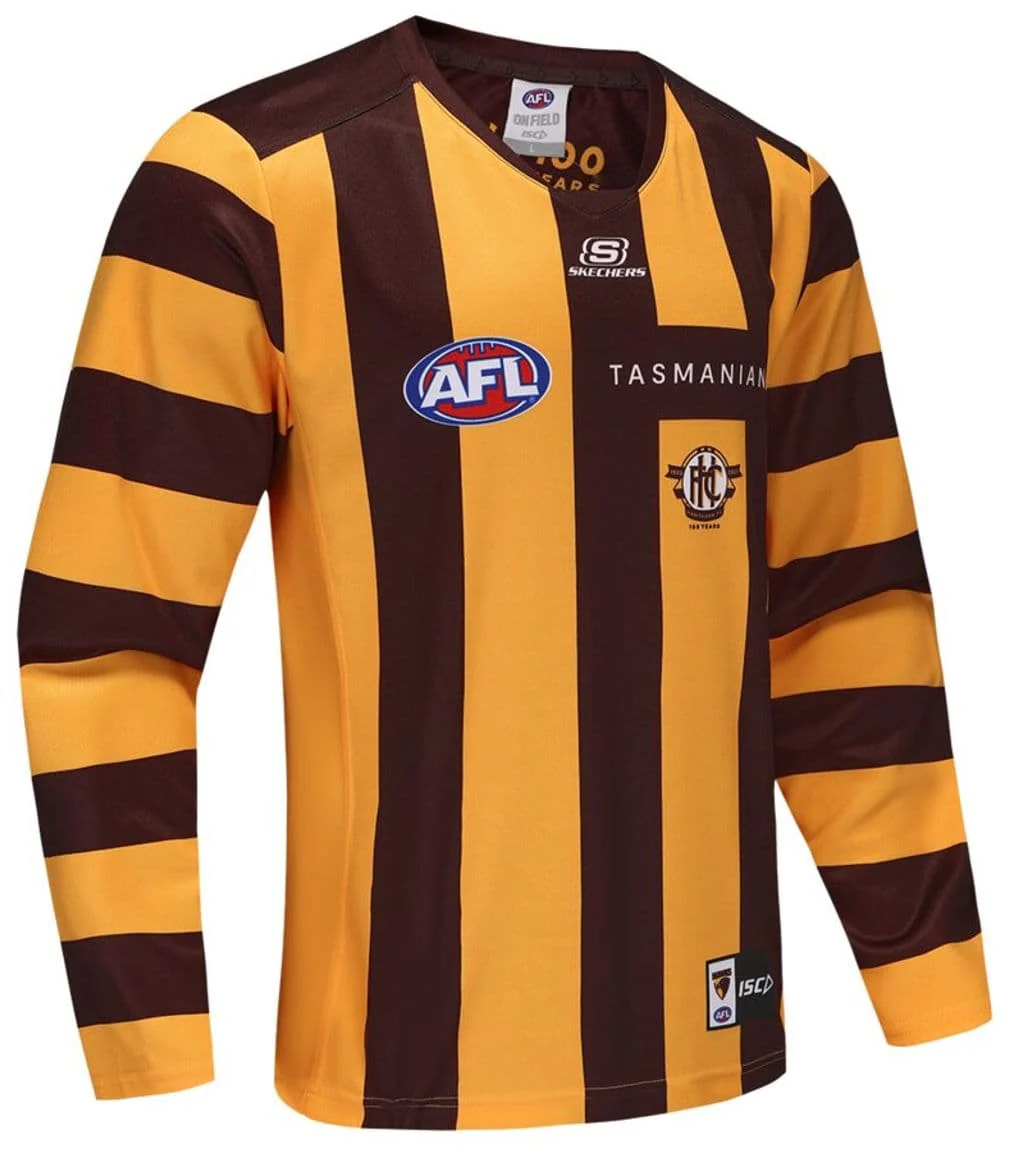 Hawthorn Hawks 2025 AFL Mens Long Sleeve Home Guernsey - Image 2