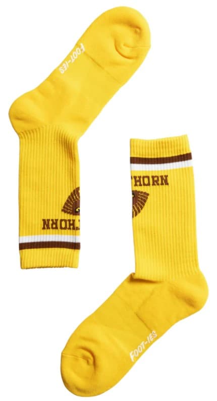 Hawthorn Hawks AFL Adults Sport Crew Socks Gold 2 Pack - Image 2