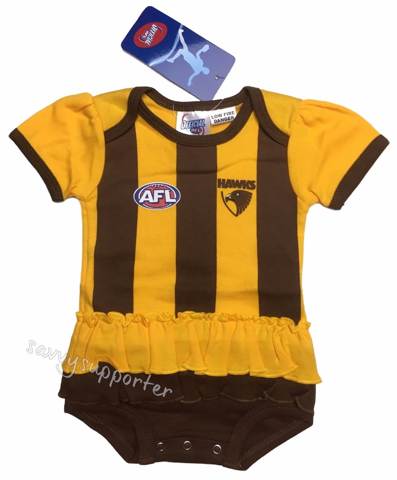 Hawthorn Hawks Girls Baby Tutu Footysuit - Image 5