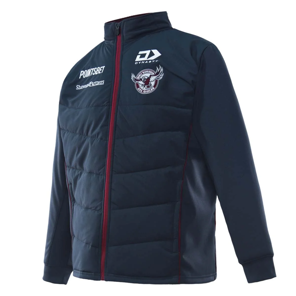 Manly Sea Eagles 2023 NRL Mens Charcoal Hybrid Jacket - Image 3
