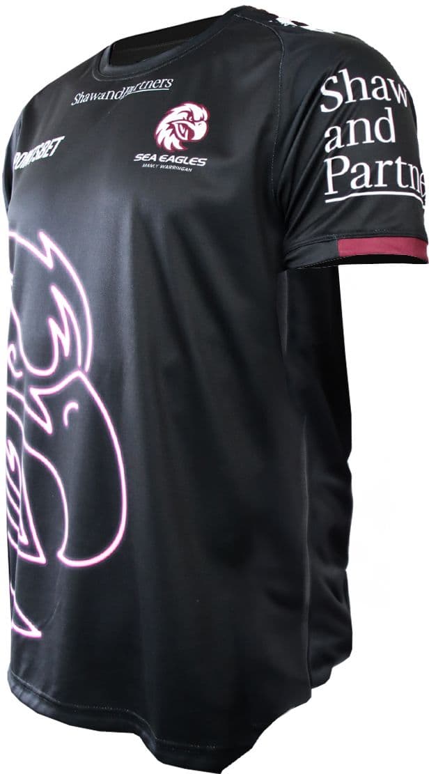 Manly Sea Eagles 2024 NRL Mens Warm Up Shirt - Image 4