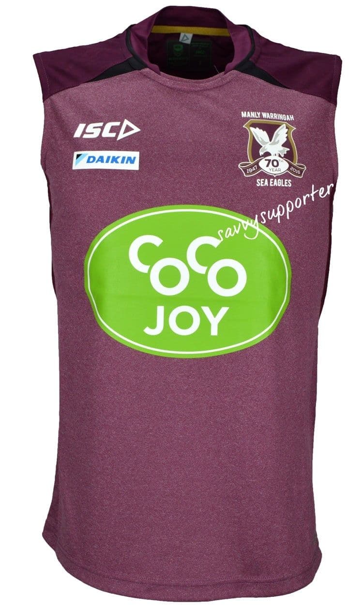 Manly Sea Eagles NRL Maroon Training Singlet - Image 9