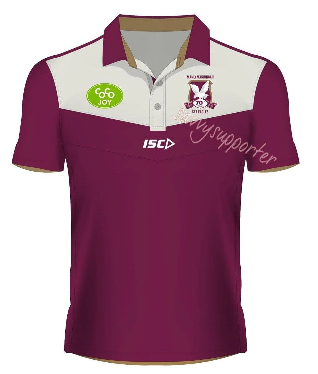 Manly Sea Eagles NRL Mens Players Polo Shirt - Image 4