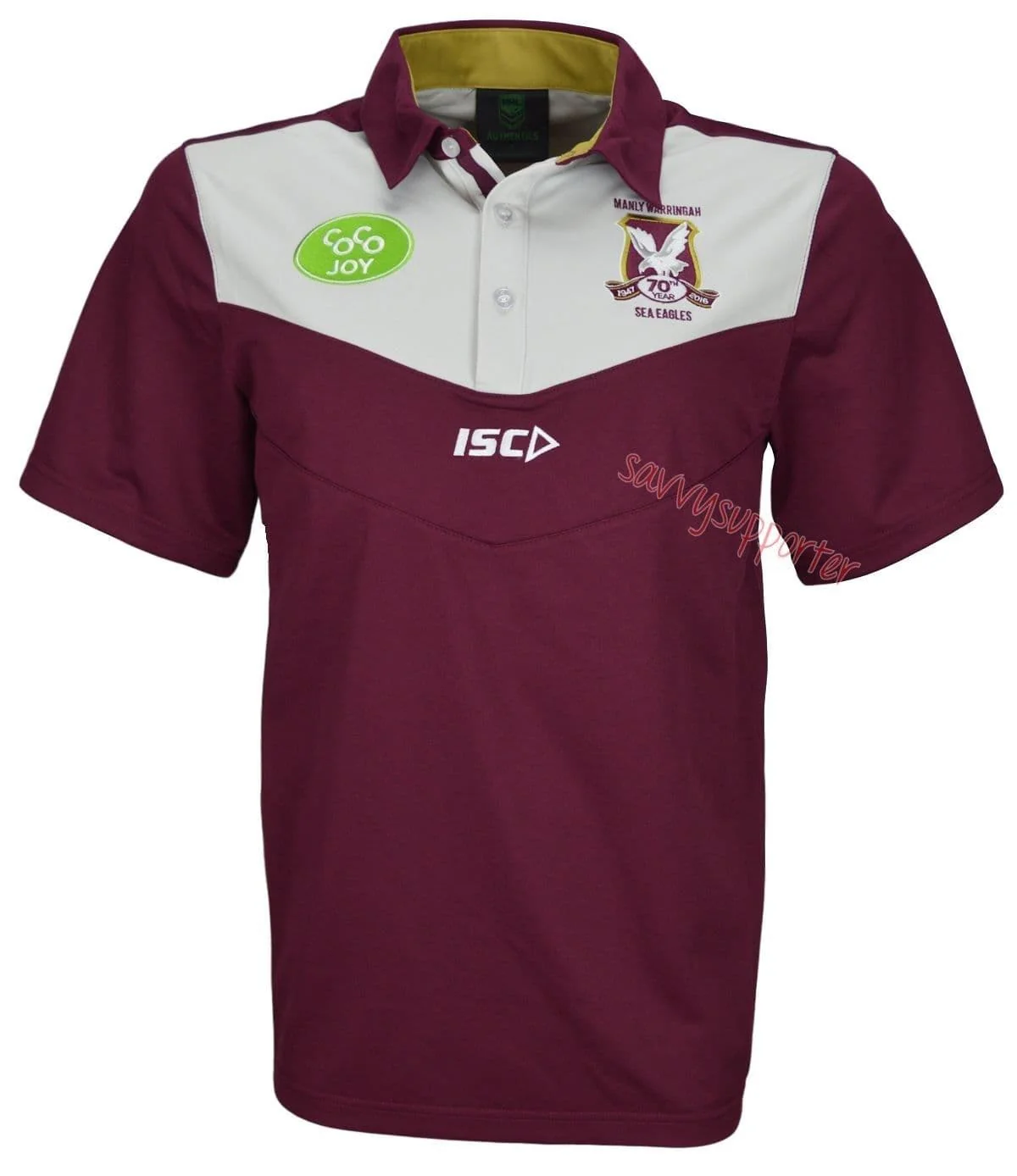 Manly Sea Eagles NRL Mens Players Polo Shirt - Image 7