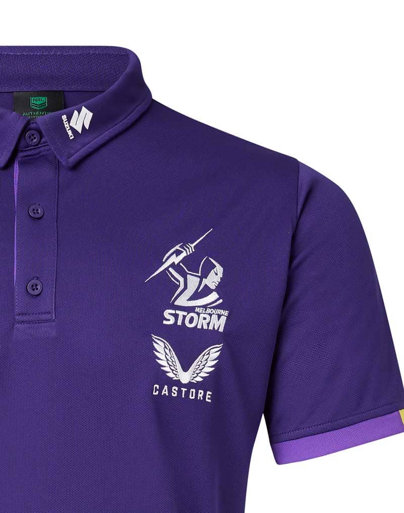 Melbourne Storm 2023 NRL Mens Media Polo Shirt - Image 3